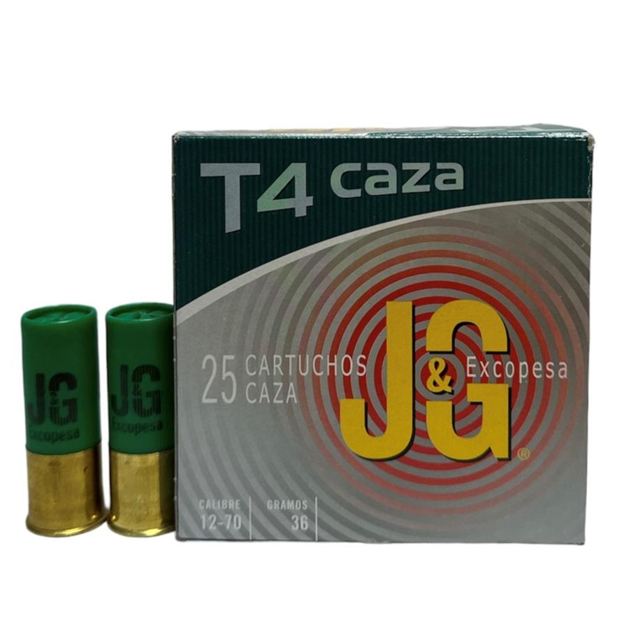 Cartucho JG T-4 CAZA 36GR P7 C/25 | 07806 | Armería Sistach