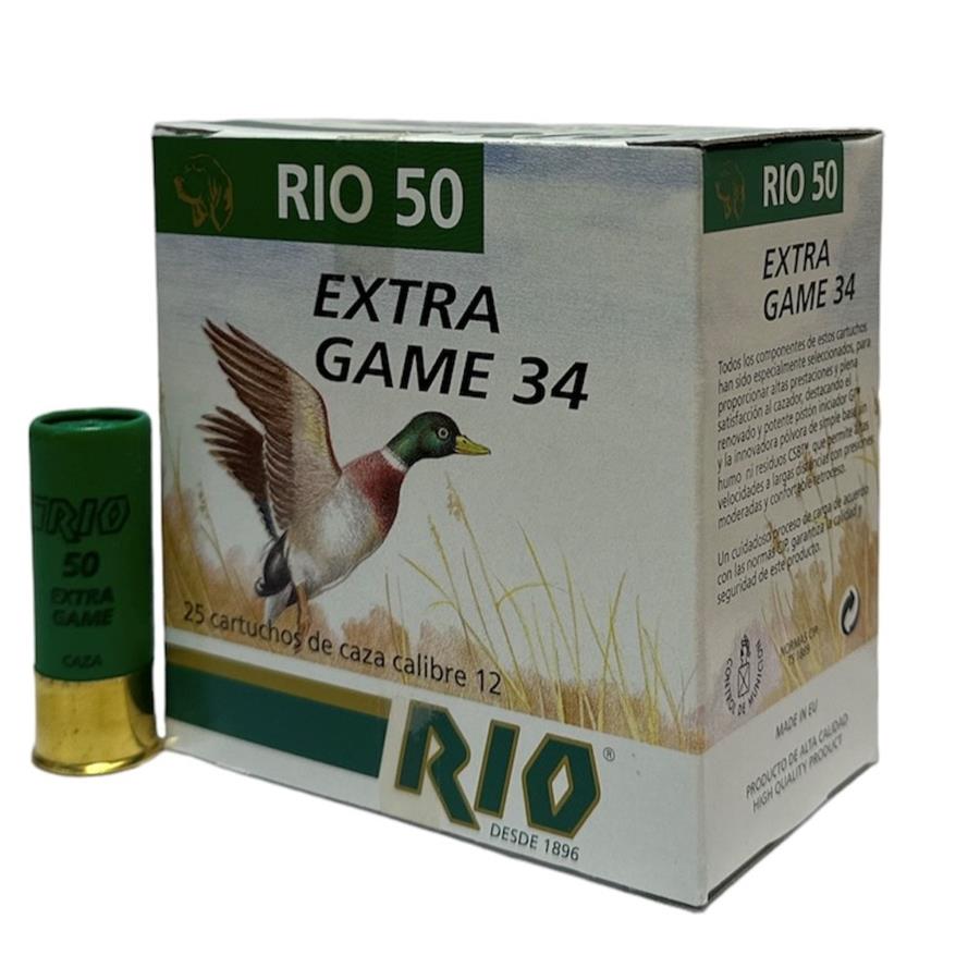 Cartucho RIO EXTRA GAME C.12 34GR C/25 P8 | 00549 | Armería Sistach