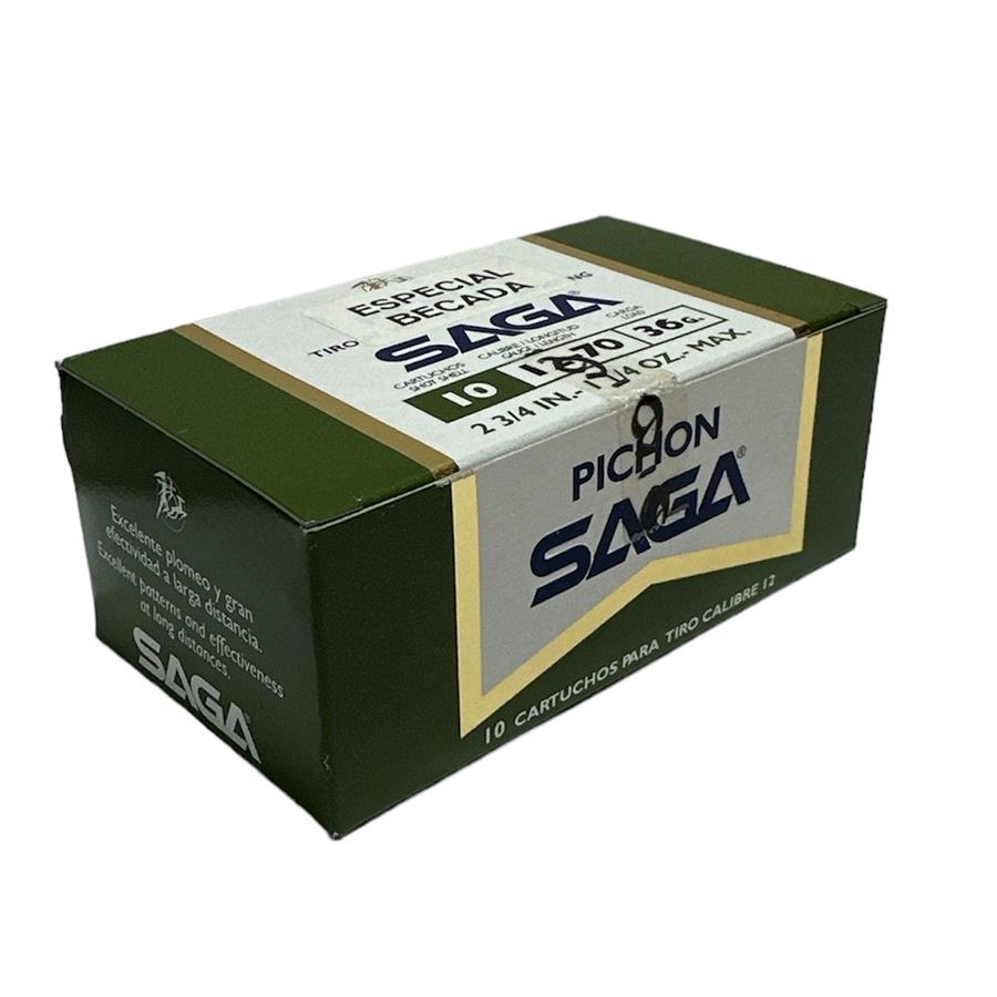 Cartucho SAGA PICHON BECADA C.12 36GR C/10 P9 | 00927 | Armería Sistach