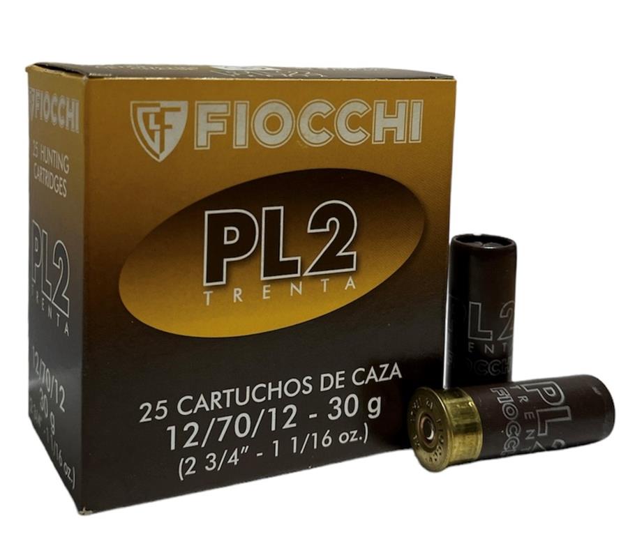 Cartucho FIOCCHI C.12 PL2 30GR C/25 P8 | 05724 | Armería Sistach